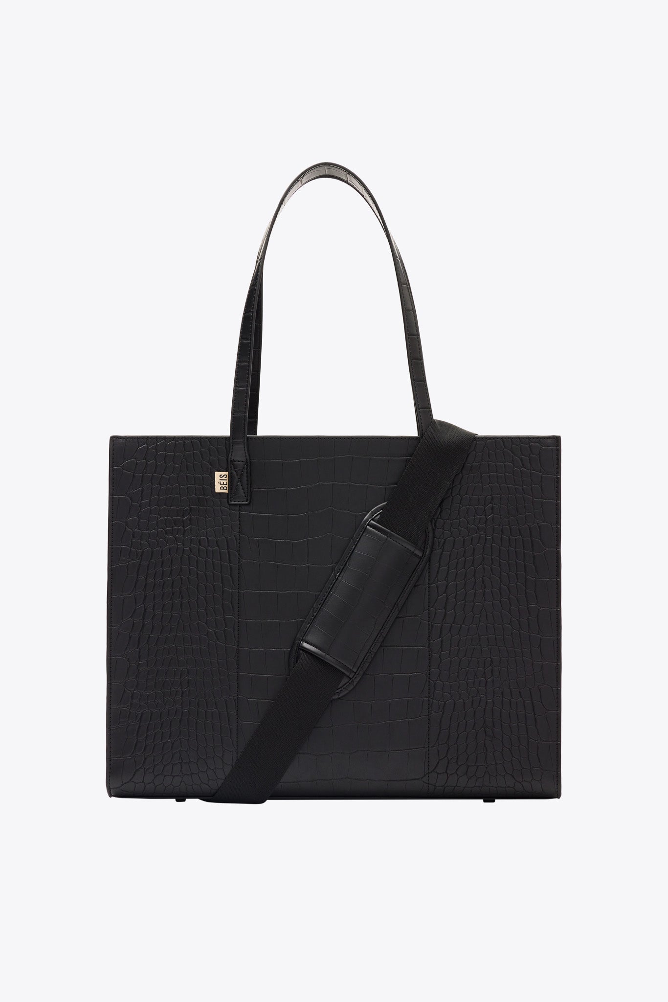 BEIS324650-LARGEWorkTote-BlackCroc-Product-Front_1879.jpg The Large Work Tote in Black Croc - 图片 1