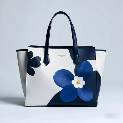 GLAMOUR NYMPH格拉玫兰真皮女包潮流手提包百搭新潮祥字系列蓝天白云青花瓷气质通勤包